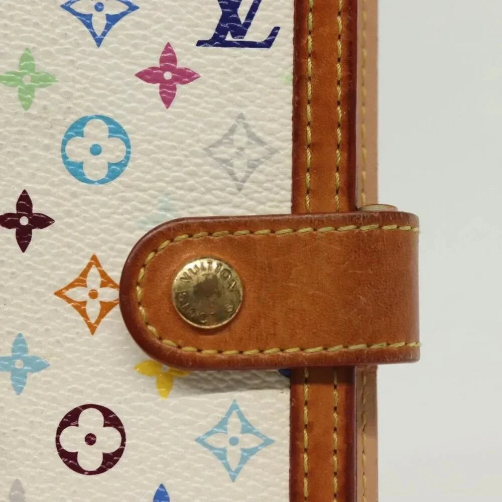 LOUIS VUITTON Multicolor Agenda PM Day Planner Cover White R21074 Auth 136737
